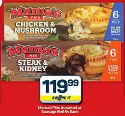 Pick n Pay Hypermarket Mama's Pies Assorted or Sausage Roll offer