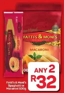 Pick n Pay Hypermarket Fatti's & Moni's Spaghetti or Macaroni offer