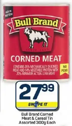 Pick n Pay Hypermarket Bull Brand Corned Meat & Cereal Tin Assorted offer
