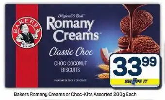 Pick n Pay Hypermarket Bakers Romany Creams or Choc-Kits Assorted offer