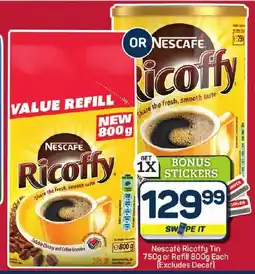 Pick n Pay Hypermarket Nescafé Ricoffy Tin or Refill offer
