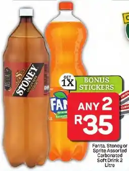 Pick n Pay Hypermarket Fanta, Stoney or Sprite Assorted Carbonated Soft Drink offer
