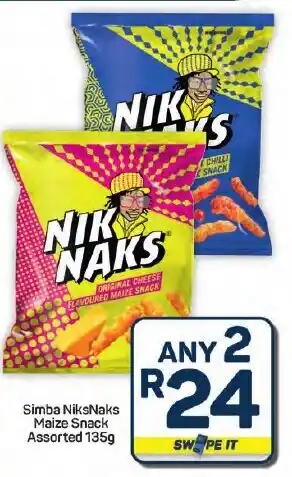 Pick n Pay Hypermarket Simba NiksNaks Maize Snack Assorted offer