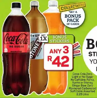 Pick n Pay Hypermarket Coca-Cola Zero, Light or No Sugar No Caffeine, Fanta, Sprite or Stoney Ginger Beer Zero Flavoured Carbonated Soft Drink offer