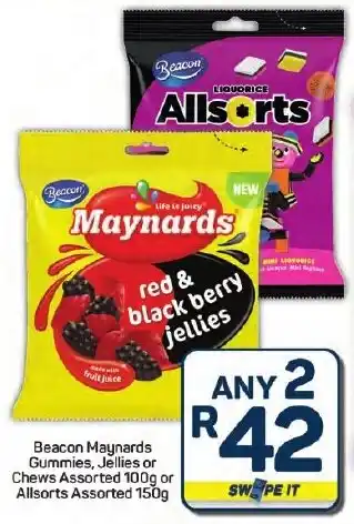 Pick n Pay Hypermarket Beacon Maynards Gummies, Jellies or Chews Assorted or Allsorts Assorted offer