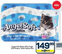 Pick n Pay Hypermarket Angel Soft Green 1Ply Virgin 300 Sheets Toilet Tissue offer