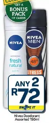 Pick n Pay Hypermarket Nivea Deodorant Assorted offer