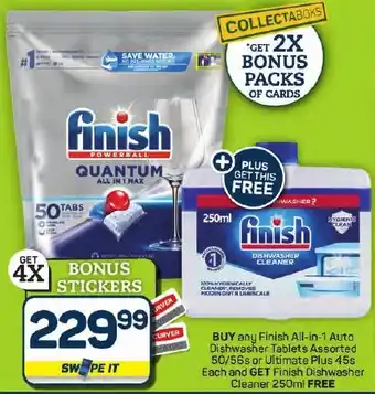 Pick n Pay Hypermarket Finish All-in-1 Auto Dishwasher Tablets Assorted or Ultimate Plus offer