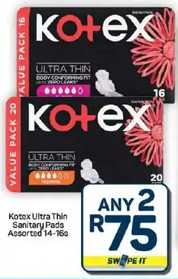 Pick n Pay Hypermarket Kotex Ultra Thin Sanitary Pads Assorted offer