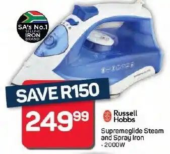 Pick n Pay Hypermarket Russell Hobbs Supremeglide Steam and Spray Iron offer