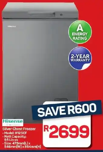Pick n Pay Hypermarket Hisense Silver Chest Freezer offer