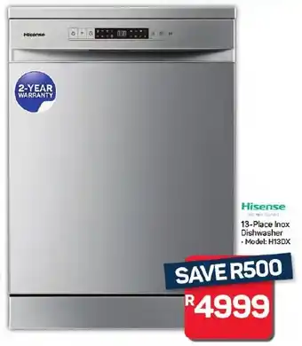 Pick n Pay Hypermarket Hisense 13-Place Inox Dishwasher offer