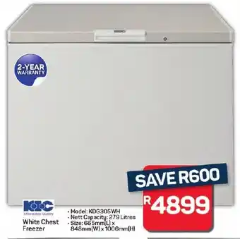 Pick n Pay Hypermarket KIC White Chest Freezer offer