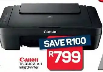 Pick n Pay Hypermarket Canon TS-3140 3-in-1 Inkjet Printer offer
