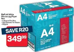 Pick n Pay Hypermarket PnP A4 White Photocopy Paper Box offer