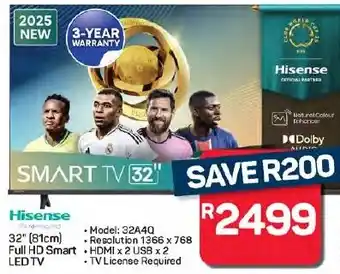 Pick n Pay Hypermarket Hisense 32" 81cm Full HD Smart LED TV offer