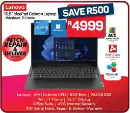 Pick n Pay Hypermarket Lenovo 15.6" IdeaPad Celeron Laptop offer