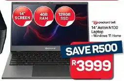 Pick n Pay Hypermarket Packard Bell 14" Aston N100 Laptop offer