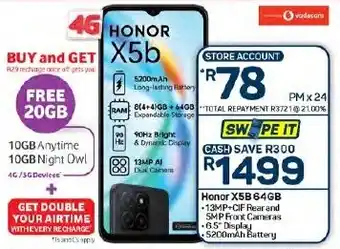 Pick n Pay Hypermarket Honor X5B 64GB offer