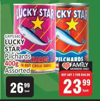 KitKat Cash and Carry LUCKY STAR Pilchards 400g Assorted offer