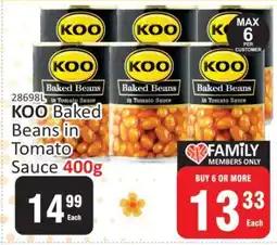 KitKat Cash and Carry Koo Baked Beans in Tomato Sauce 400g offer