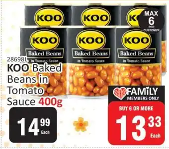 KitKat Cash and Carry Koo Baked Beans in Tomato Sauce 400g offer