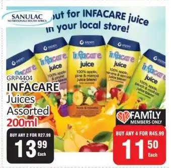 KitKat Cash and Carry INFACARE Juices Assorted 200ml offer