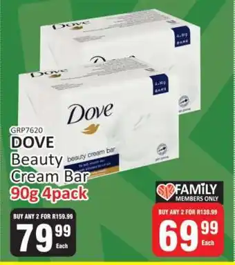 KitKat Cash and Carry DOVE Beauty Cream Bar 90g 4pack offer