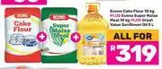 Game Econo Cake Flour 10Kg + Econo Super Maize Meal 10Kg + Great Value Sunflower Oil 5L-All For offer