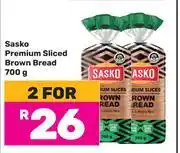 Game Sasko Premium Sliced Brown Bread-For 2 x 700g offer