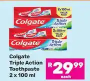 Game Colgate Triple Action Toothpaste-For 2 x 100g offer