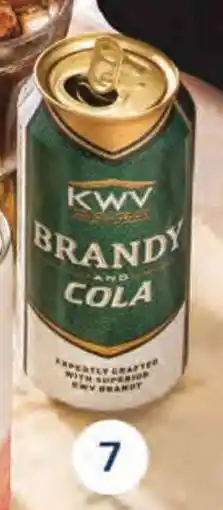 Pick n Pay KWV Brandy & Cola Cans offer