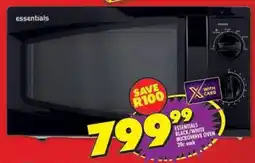 Shoprite Essentials black/ white microwave oven offer