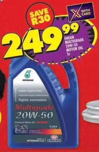 Shoprite Engen multigrade 20w-50 motor oil offer