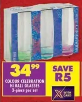 Shoprite Colour celebration hi ball glasses offer
