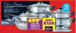 Shoprite Silver steam stainless steel cookware set offer