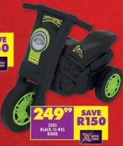 Shoprite Zeus black 15-rxl rider offer