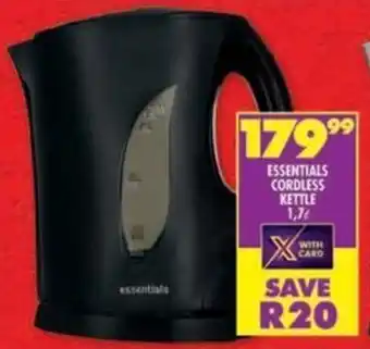 Shoprite Essentials cordless kettle offer