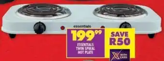 Shoprite Essentials twin spiral hot plate offer