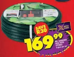 Shoprite Mr. gardener hose with fittings offer