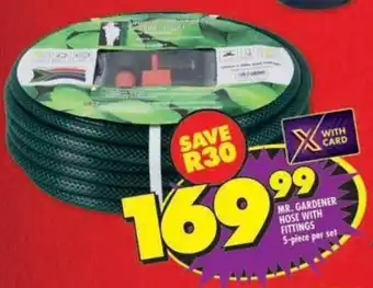 Shoprite Mr. gardener hose with fittings offer