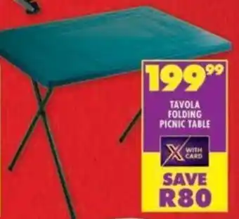 Shoprite Tavola folding picnic table offer