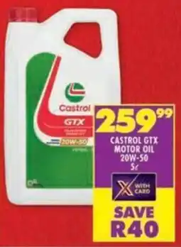 Shoprite Castrol gtx motor oil 20w-50 offer