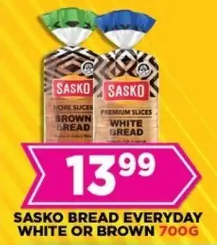 Goal Supermarket Sasko bread everyday white or brown offer