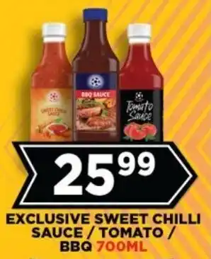 Goal Supermarket Exclusive sweet chilli sauce/ tomato/ bbq offer
