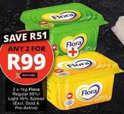 Checkers Flora Regular 50%/ Light 40% Spread offer