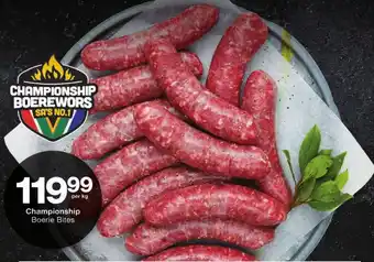 Checkers Championship Boerie Bites offer