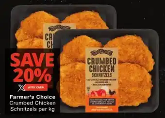 Checkers Farmer's Choice Crumbed Chicken Schnitzels offer