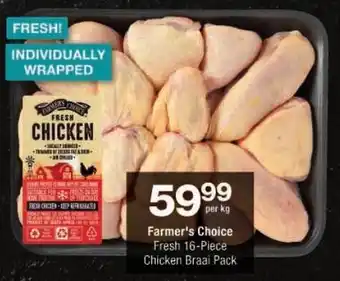 Checkers Farmer's Choice Fresh Chicken Braai Pack offer