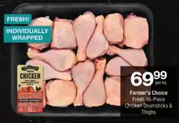 Checkers Farmer's Choice Fresh Chicken Drumsticks & Thighs offer